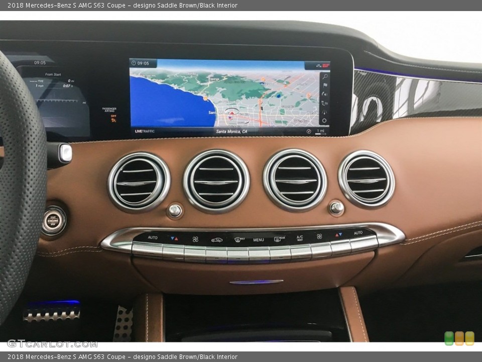 designo Saddle Brown/Black Interior Controls for the 2018 Mercedes-Benz S AMG S63 Coupe #127404492
