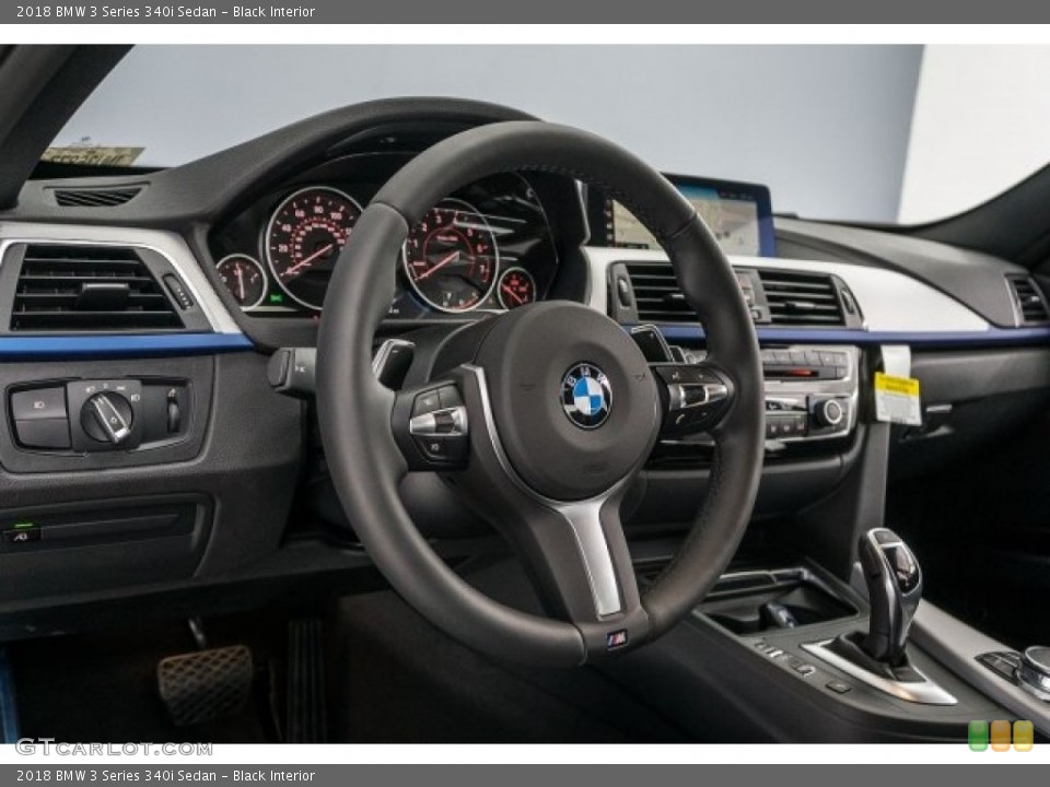 Black Interior Dashboard for the 2018 BMW 3 Series 340i Sedan #127404651