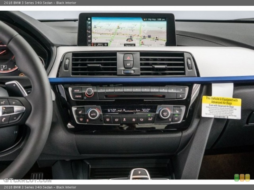 Black Interior Controls for the 2018 BMW 3 Series 340i Sedan #127404735