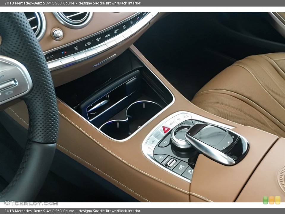 designo Saddle Brown/Black Interior Controls for the 2018 Mercedes-Benz S AMG S63 Coupe #127404924