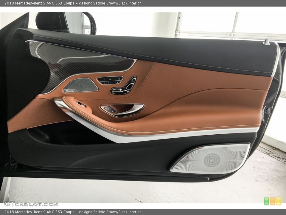 designo Saddle Brown/Black Interior Door Panel for the 2018 Mercedes-Benz S AMG S63 Coupe #127405161