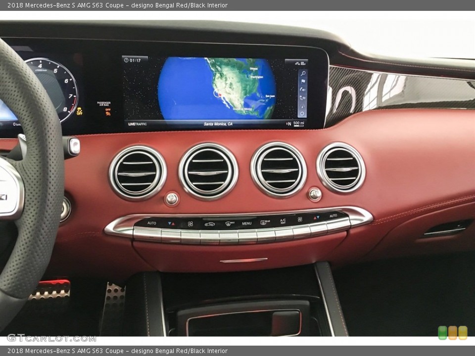 designo Bengal Red/Black Interior Controls for the 2018 Mercedes-Benz S AMG S63 Coupe #127405413
