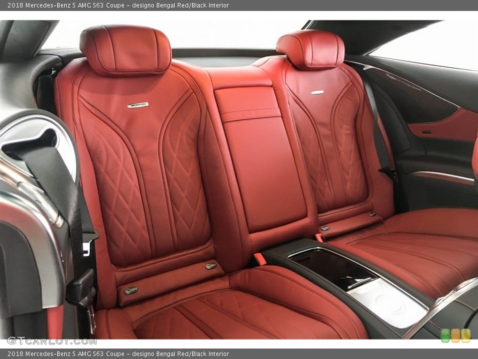 designo Bengal Red/Black Interior Rear Seat for the 2018 Mercedes-Benz S AMG S63 Coupe #127405689