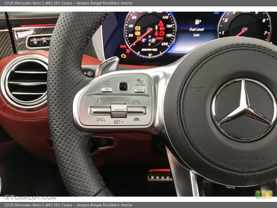 designo Bengal Red/Black Interior Controls for the 2018 Mercedes-Benz S AMG S63 Coupe #127405770