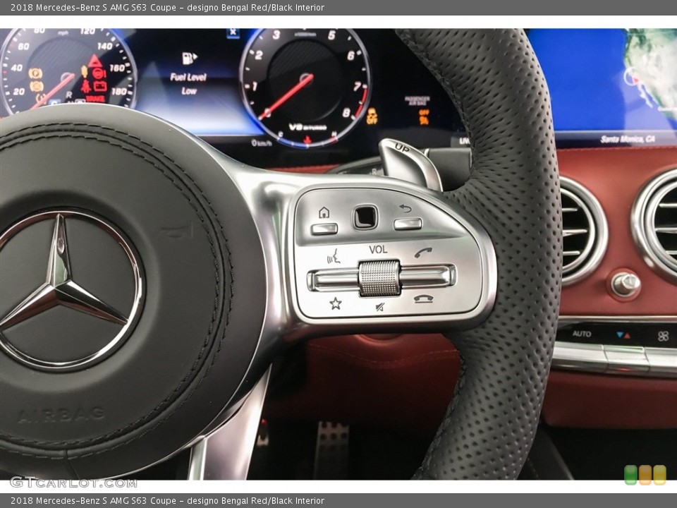 designo Bengal Red/Black Interior Controls for the 2018 Mercedes-Benz S AMG S63 Coupe #127405797