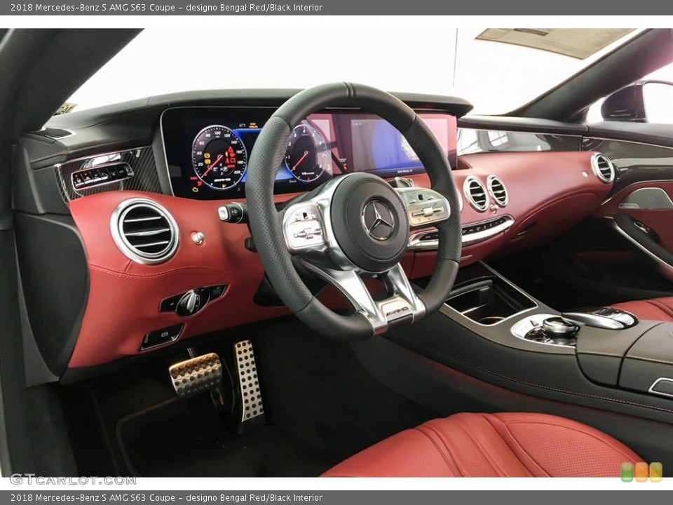 designo Bengal Red/Black Interior Dashboard for the 2018 Mercedes-Benz S AMG S63 Coupe #127405824