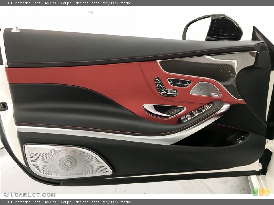 designo Bengal Red/Black Interior Door Panel for the 2018 Mercedes-Benz S AMG S63 Coupe #127405938