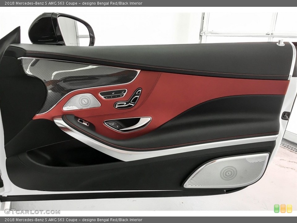 designo Bengal Red/Black Interior Door Panel for the 2018 Mercedes-Benz S AMG S63 Coupe #127406097