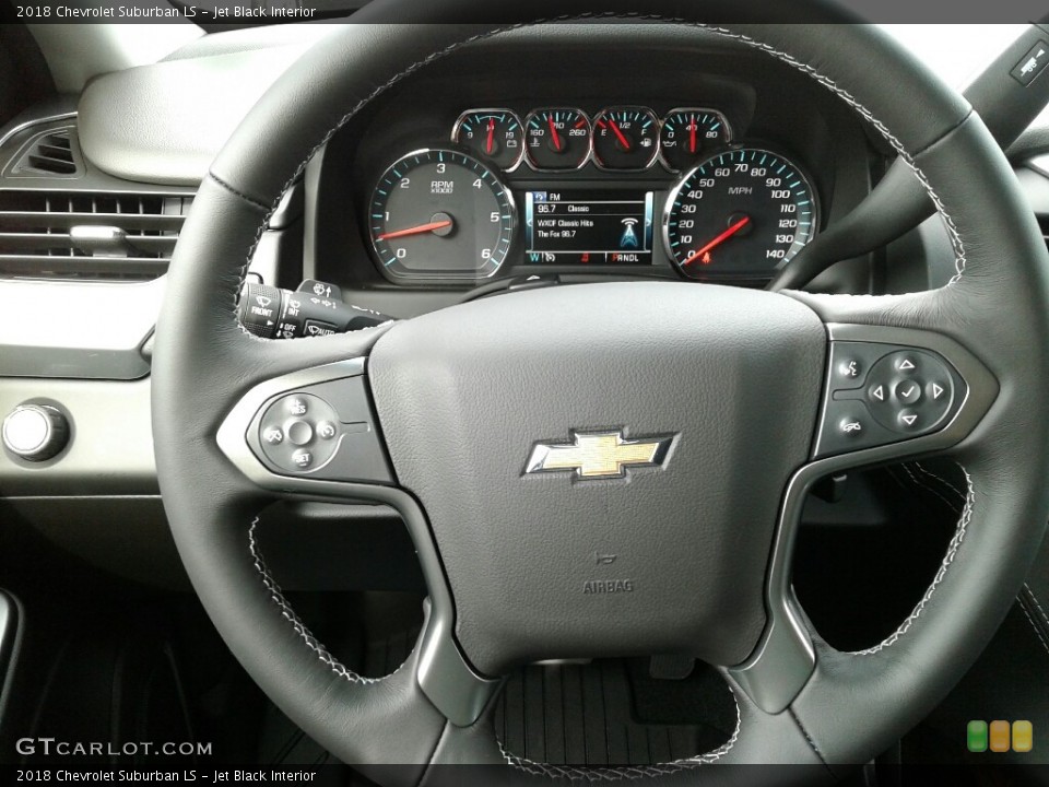 Jet Black Interior Steering Wheel for the 2018 Chevrolet Suburban LS #127409112