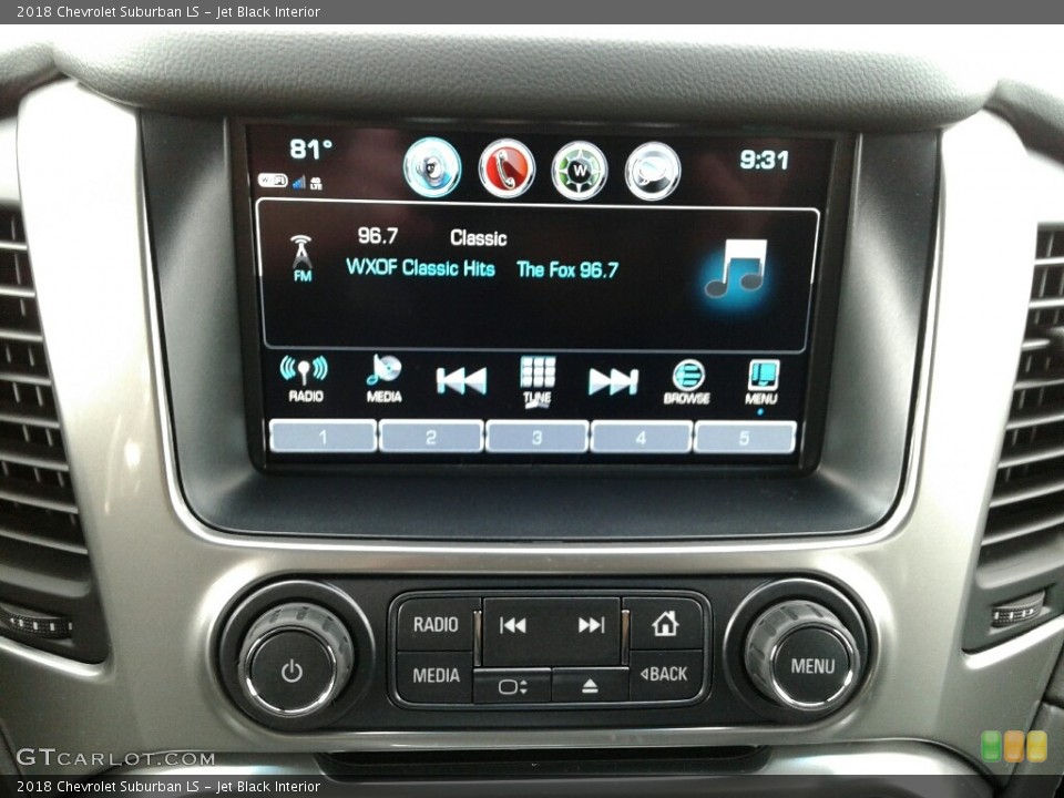 Jet Black Interior Controls for the 2018 Chevrolet Suburban LS #127409136