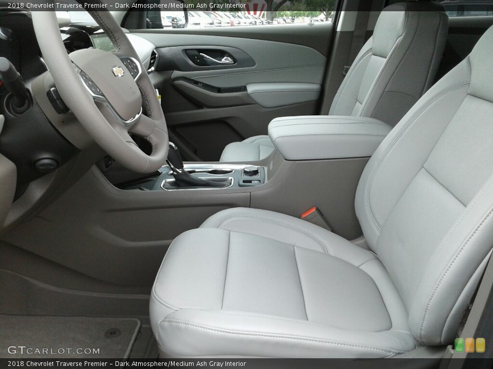 Dark Atmosphere/Medium Ash Gray Interior Front Seat for the 2018 Chevrolet Traverse Premier #127410291