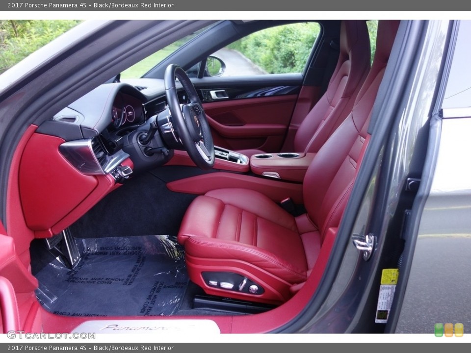 Black/Bordeaux Red Interior Front Seat for the 2017 Porsche Panamera 4S #127411404