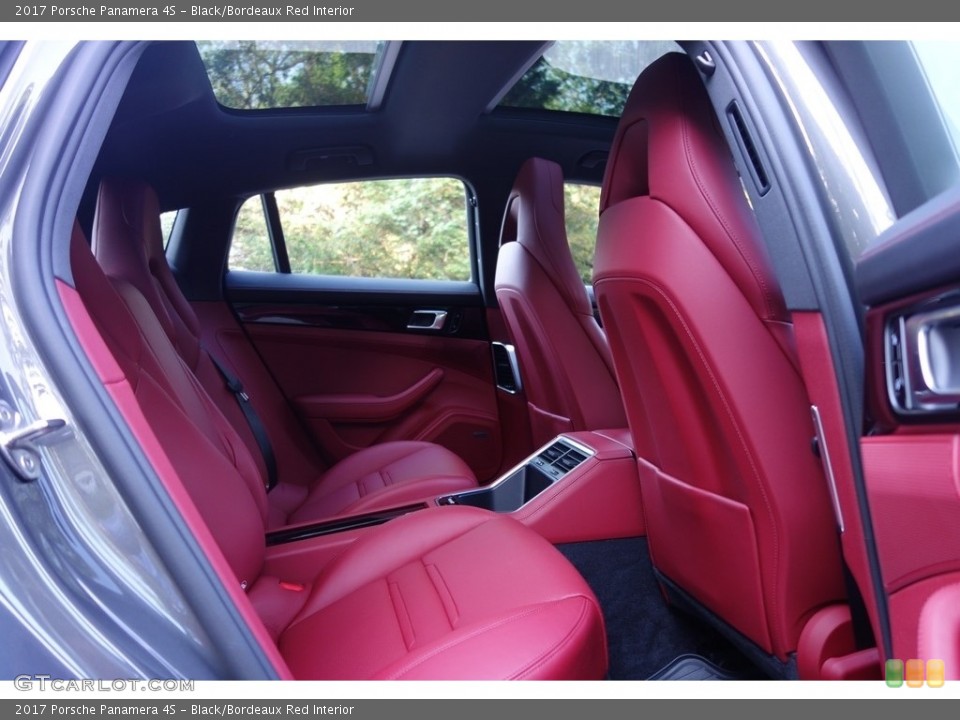 Black/Bordeaux Red Interior Rear Seat for the 2017 Porsche Panamera 4S #127411455
