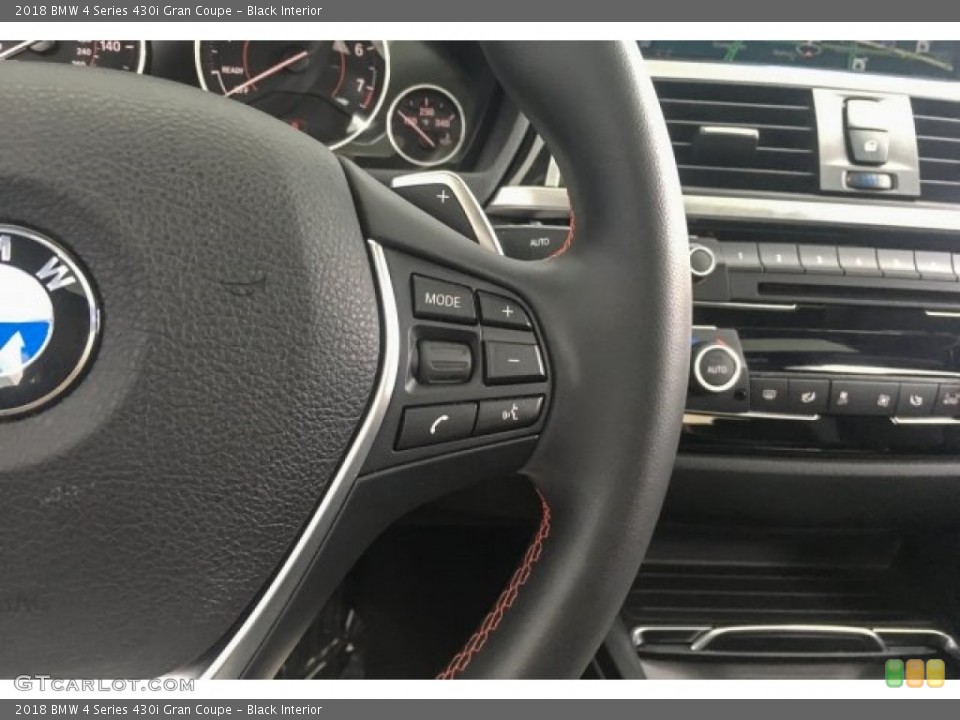 Black Interior Steering Wheel for the 2018 BMW 4 Series 430i Gran Coupe #127412577