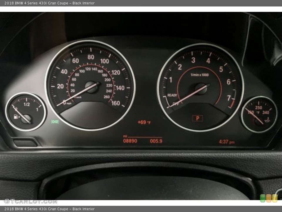 Black Interior Gauges for the 2018 BMW 4 Series 430i Gran Coupe #127412583