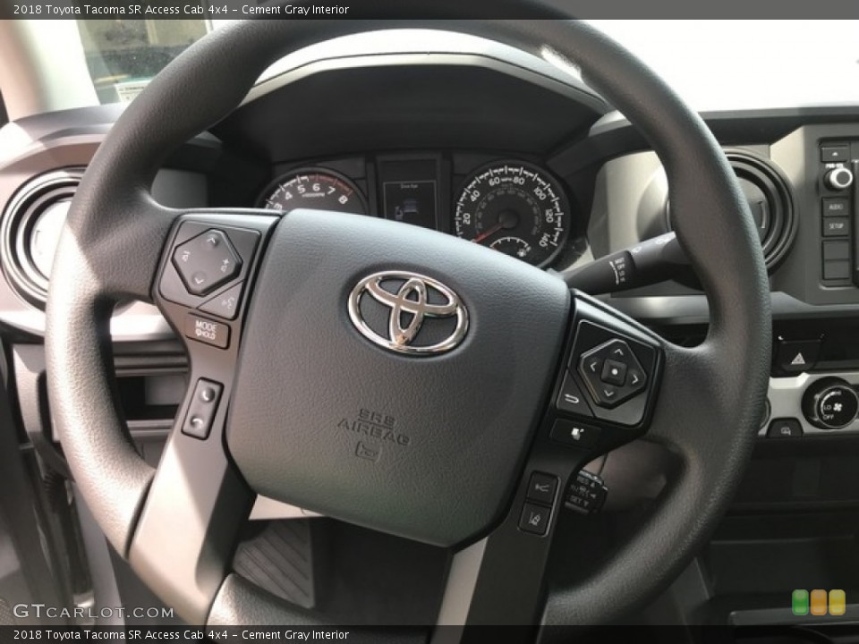 Cement Gray Interior Steering Wheel for the 2018 Toyota Tacoma SR Access Cab 4x4 #127415726