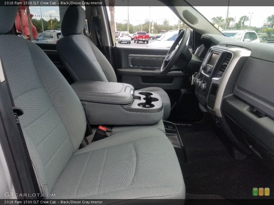 Black/Diesel Gray Interior Front Seat for the 2018 Ram 1500 SLT Crew Cab #127416919