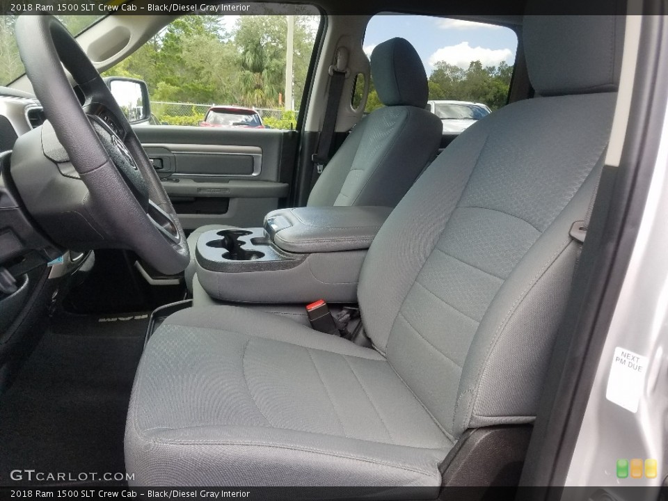 Black/Diesel Gray Interior Front Seat for the 2018 Ram 1500 SLT Crew Cab #127416952