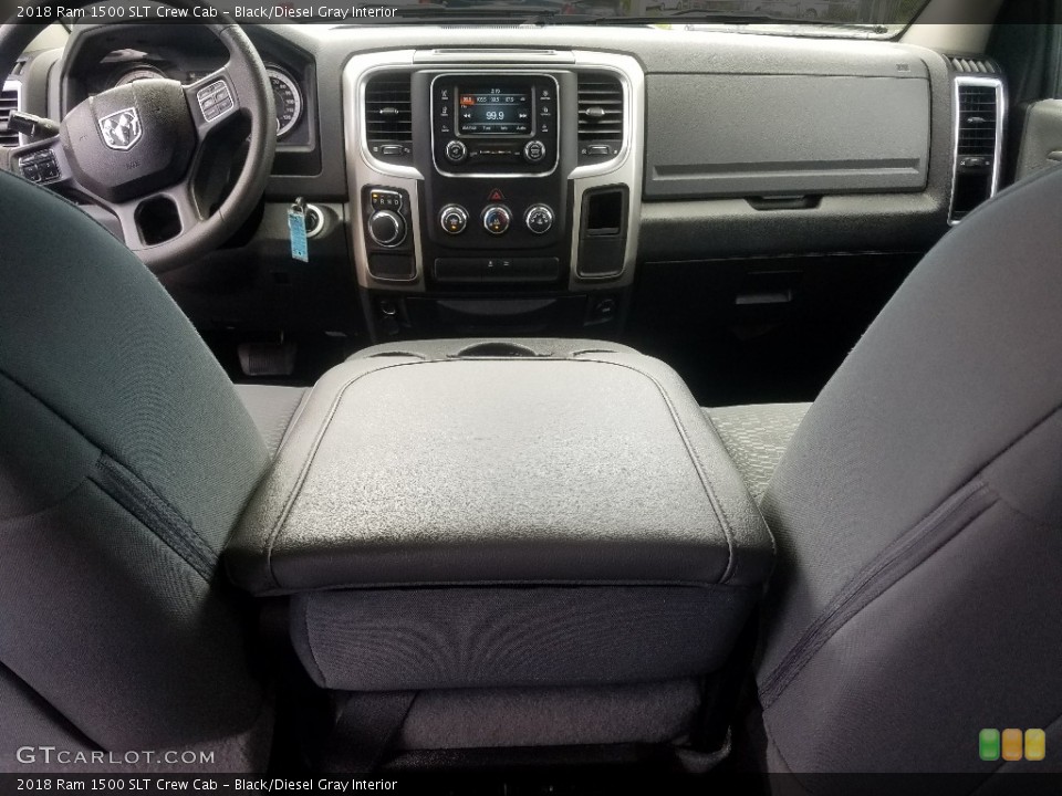 Black/Diesel Gray Interior Dashboard for the 2018 Ram 1500 SLT Crew Cab #127416979