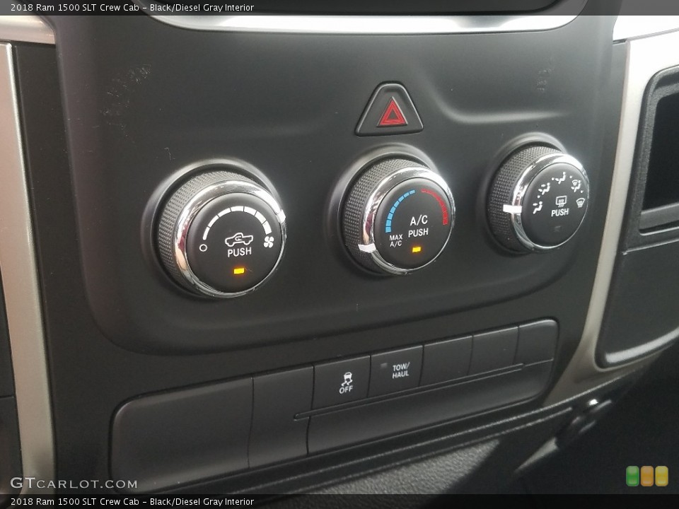 Black/Diesel Gray Interior Controls for the 2018 Ram 1500 SLT Crew Cab #127417030