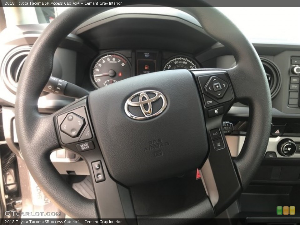 Cement Gray Interior Steering Wheel for the 2018 Toyota Tacoma SR Access Cab 4x4 #127417924