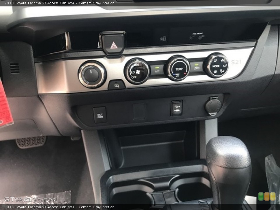 Cement Gray Interior Controls for the 2018 Toyota Tacoma SR Access Cab 4x4 #127417933