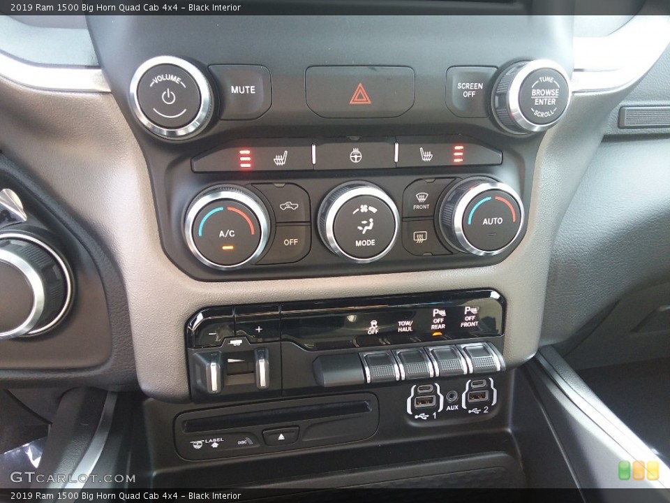 Black Interior Controls for the 2019 Ram 1500 Big Horn Quad Cab 4x4 #127420549