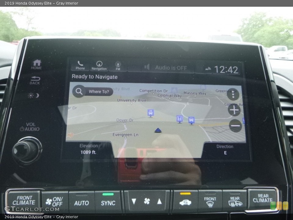 Gray Interior Navigation for the 2019 Honda Odyssey Elite #127438550
