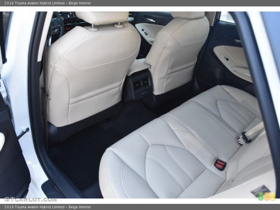 Beige Interior Rear Seat for the 2019 Toyota Avalon Hybrid Limited #127449494