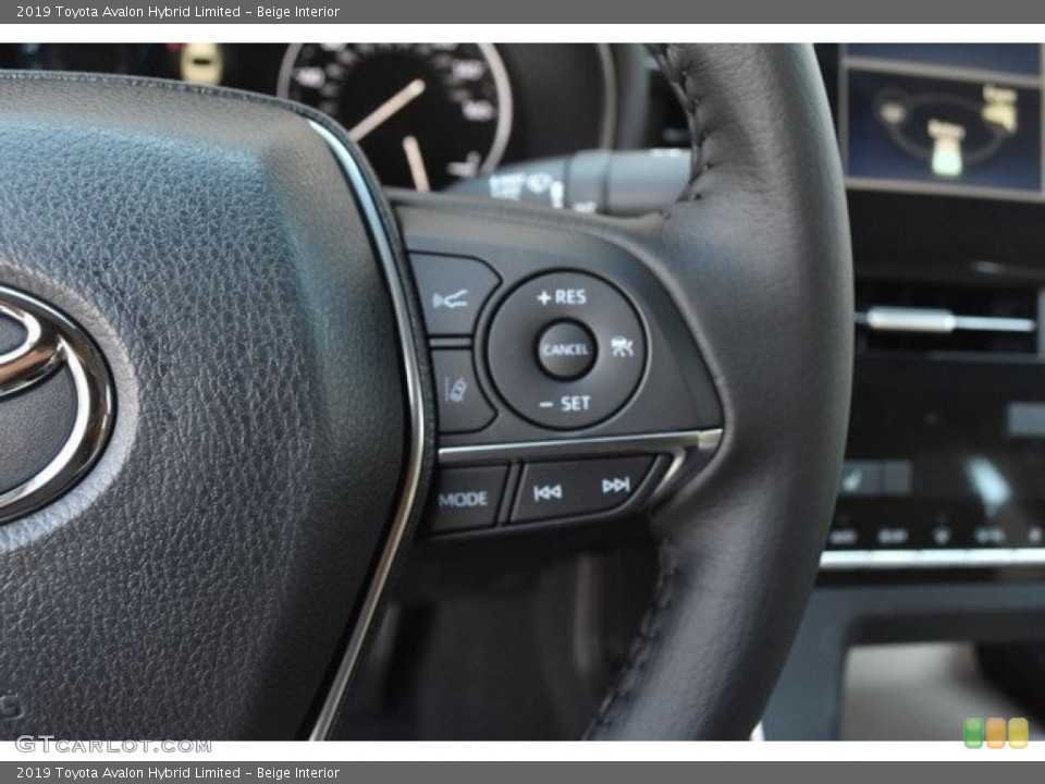 Beige Interior Steering Wheel for the 2019 Toyota Avalon Hybrid Limited #127449728