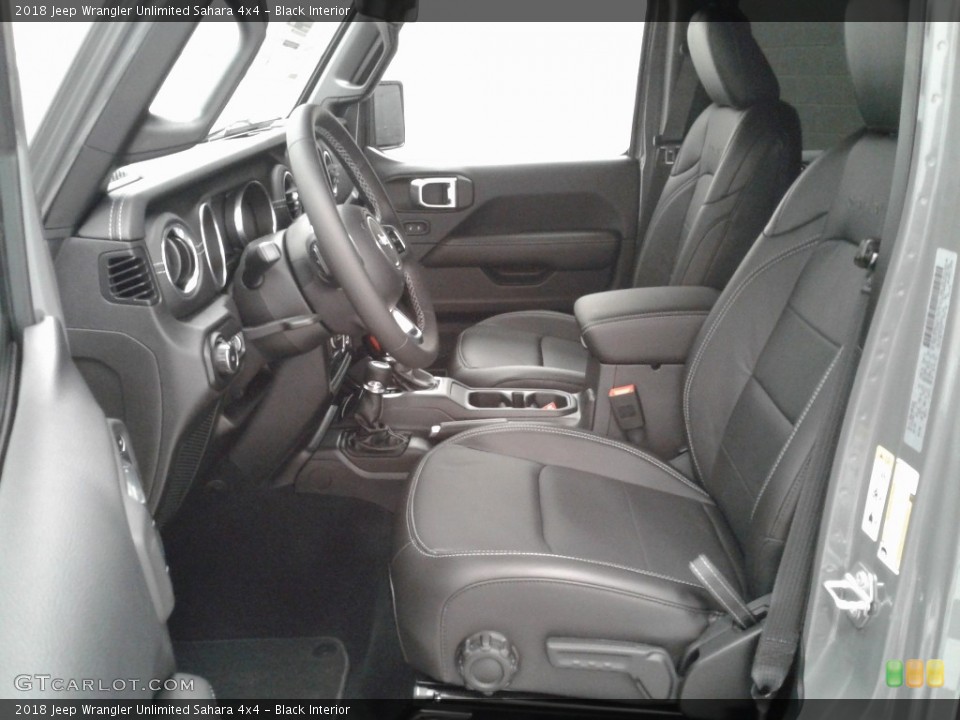Black Interior Front Seat for the 2018 Jeep Wrangler Unlimited Sahara 4x4 #127459672