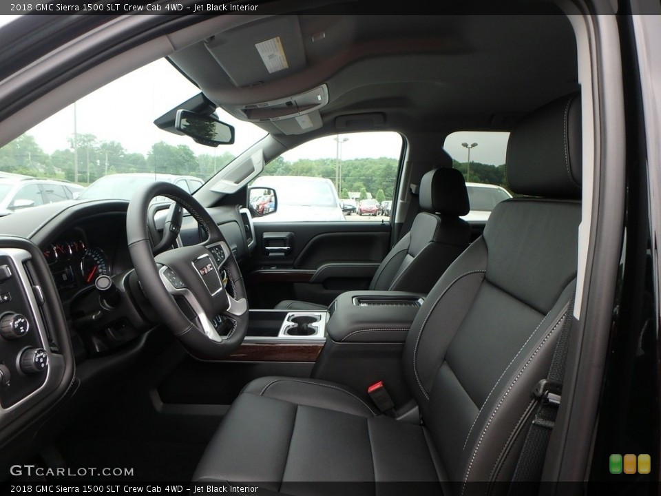 Jet Black Interior Front Seat for the 2018 GMC Sierra 1500 SLT Crew Cab 4WD #127487646