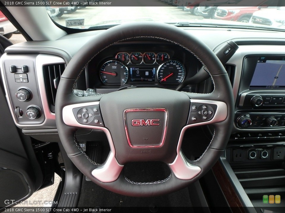 Jet Black Interior Steering Wheel for the 2018 GMC Sierra 1500 SLT Crew Cab 4WD #127487805