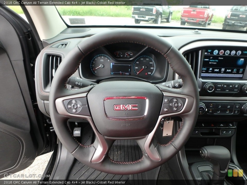 Jet Black/­Cobalt Red Interior Steering Wheel for the 2018 GMC Canyon All Terrain Extended Cab 4x4 #127488798