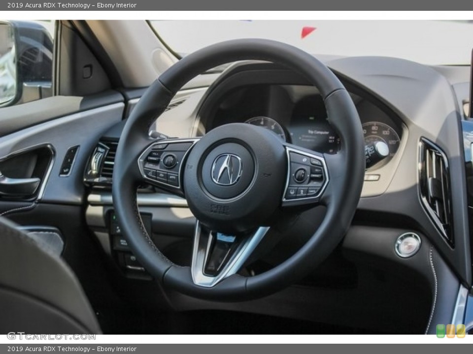 Ebony Interior Steering Wheel for the 2019 Acura RDX Technology #127494236