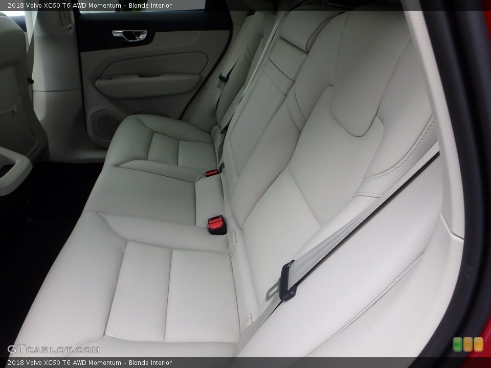 Blonde Interior Rear Seat for the 2018 Volvo XC60 T6 AWD Momentum #127505084