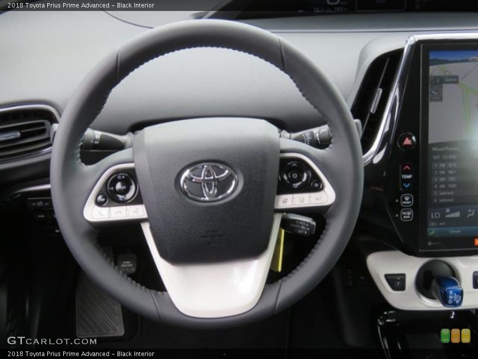 Black Interior Steering Wheel for the 2018 Toyota Prius Prime Advanced #127505144