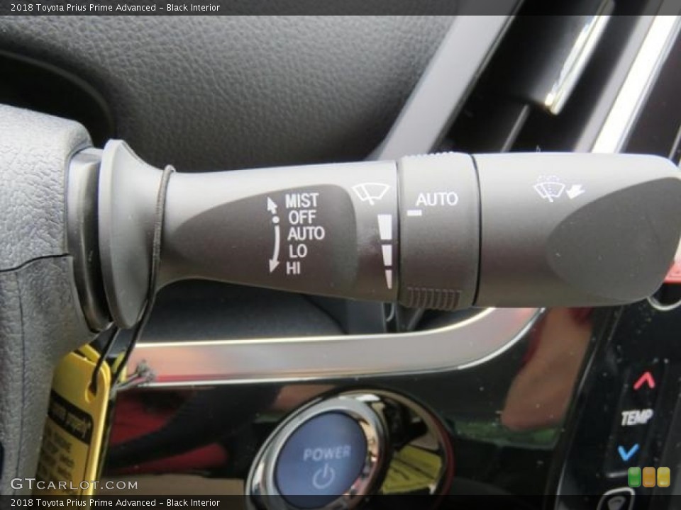 Black Interior Controls for the 2018 Toyota Prius Prime Advanced #127505363