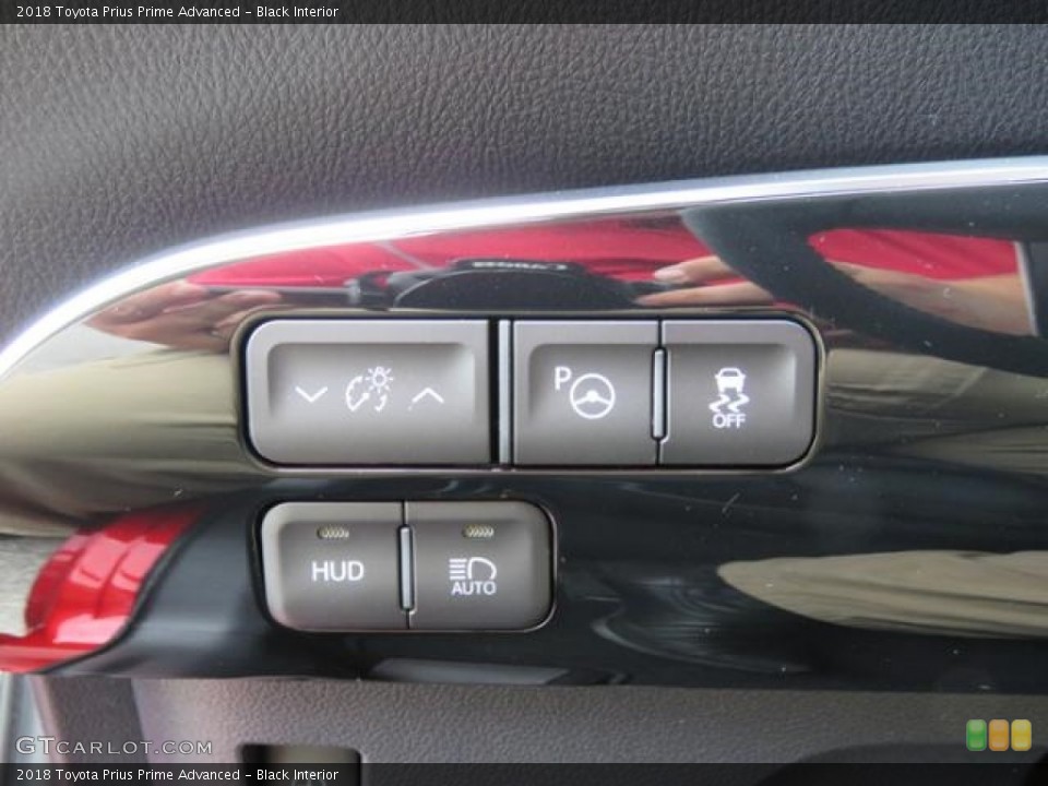 Black Interior Controls for the 2018 Toyota Prius Prime Advanced #127505378