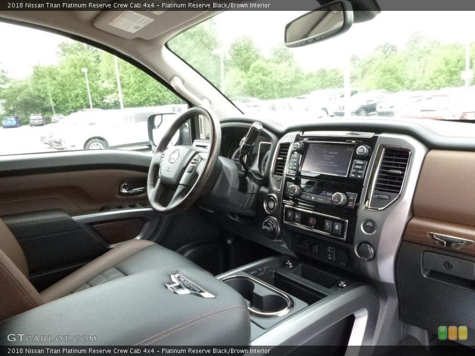 Platinum Reserve Black/Brown Interior Dashboard for the 2018 Nissan Titan Platinum Reserve Crew Cab 4x4 #127510785