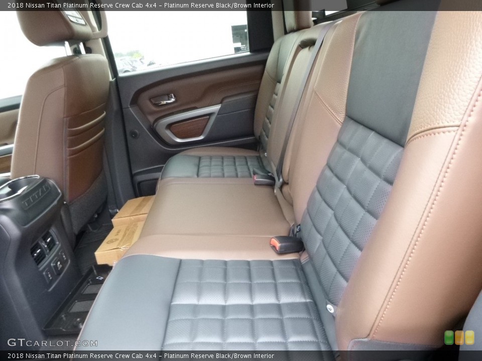 Platinum Reserve Black/Brown Interior Rear Seat for the 2018 Nissan Titan Platinum Reserve Crew Cab 4x4 #127510826