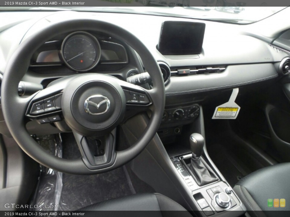 Black Interior Dashboard for the 2019 Mazda CX-3 Sport AWD #127513766