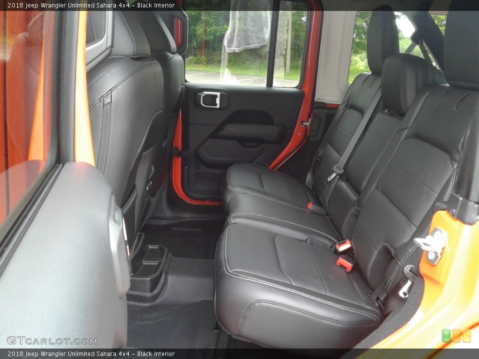 Black Interior Rear Seat for the 2018 Jeep Wrangler Unlimited Sahara 4x4 #127514507