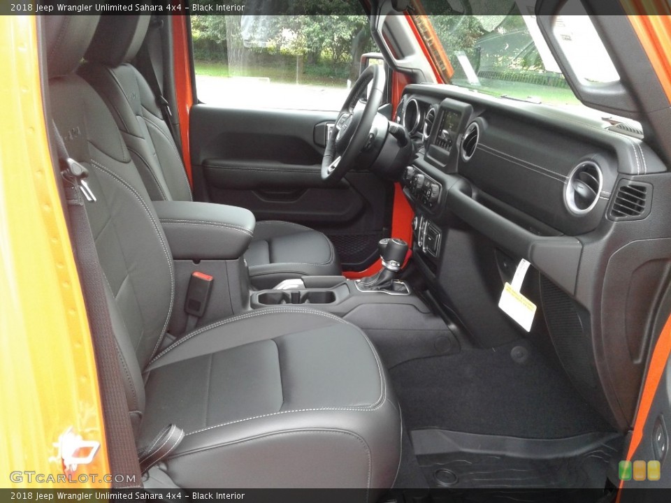 Black Interior Front Seat for the 2018 Jeep Wrangler Unlimited Sahara 4x4 #127514597