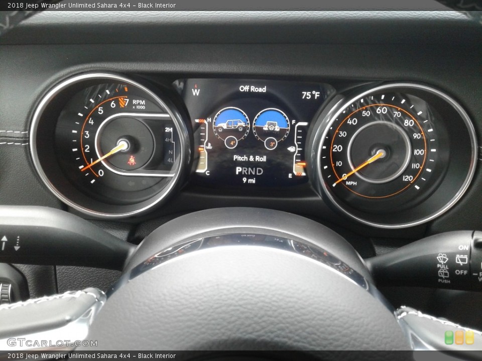Black Interior Gauges for the 2018 Jeep Wrangler Unlimited Sahara 4x4 #127514687