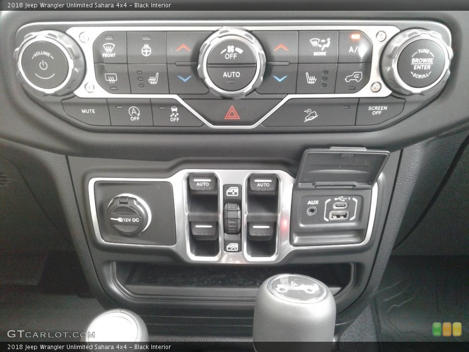 Black Interior Controls for the 2018 Jeep Wrangler Unlimited Sahara 4x4 #127514849