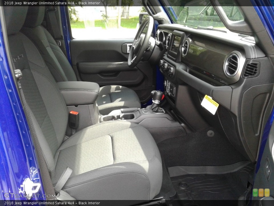 Black Interior Front Seat for the 2018 Jeep Wrangler Unlimited Sahara 4x4 #127515341