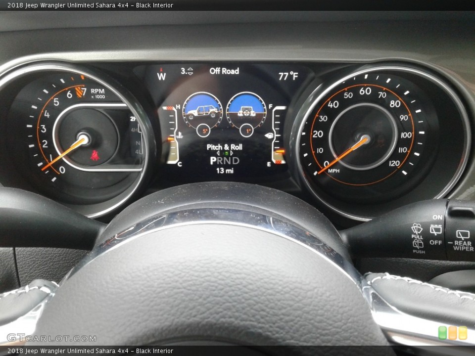 Black Interior Gauges for the 2018 Jeep Wrangler Unlimited Sahara 4x4 #127515422