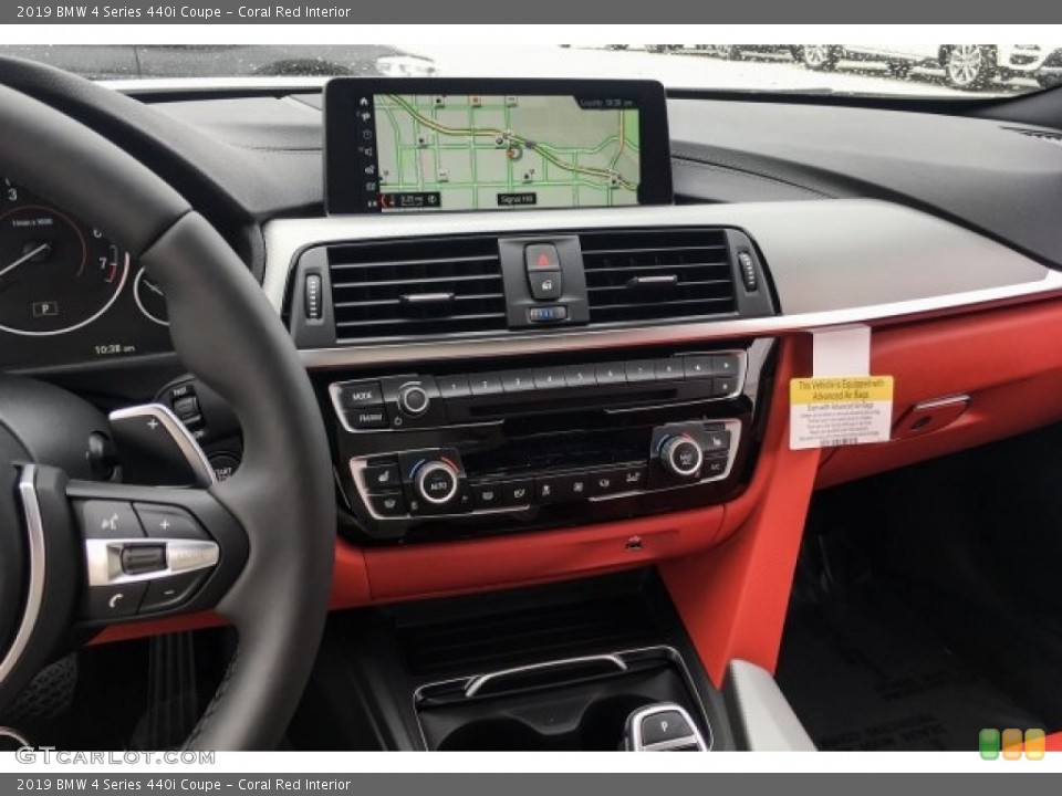 Coral Red Interior Controls for the 2019 BMW 4 Series 440i Coupe #127527747