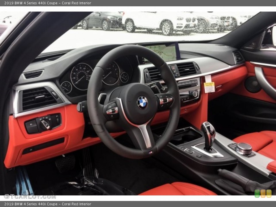 Coral Red Interior Dashboard for the 2019 BMW 4 Series 440i Coupe #127527763